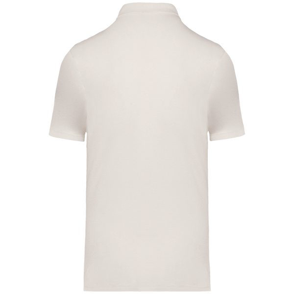Polo maille gaufree homme dos Ivory
