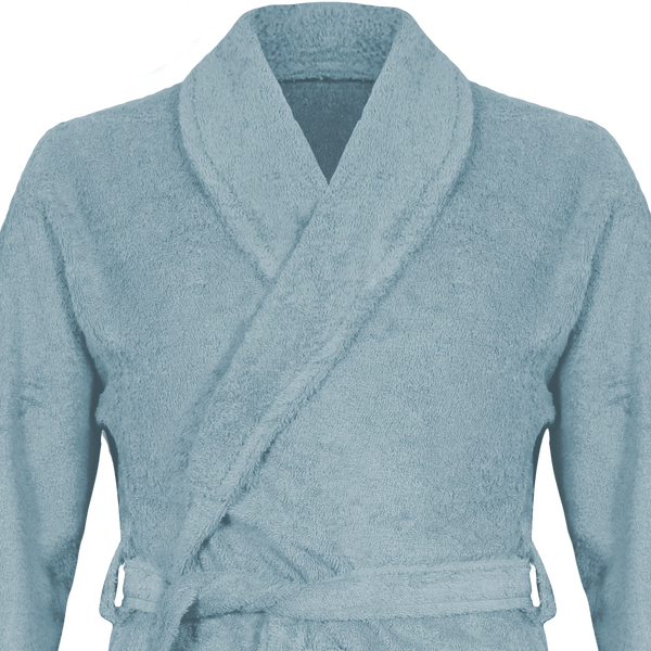 Embroidered Premium Clarysse Terry Robe Powder Blue