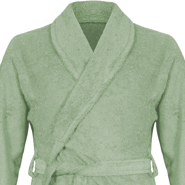 Embroidered Premium Clarysse Terry Robe Powder Green