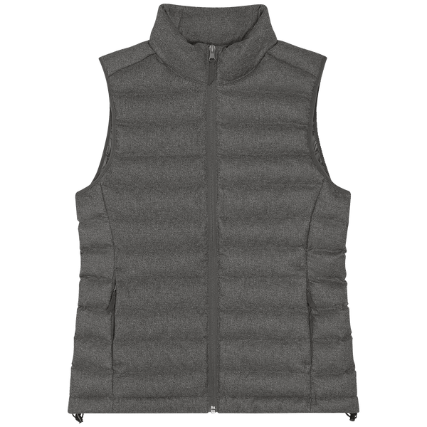 Bodywarmer femme aspect laineux stella climber wool like face Deep Metal Heather Grey