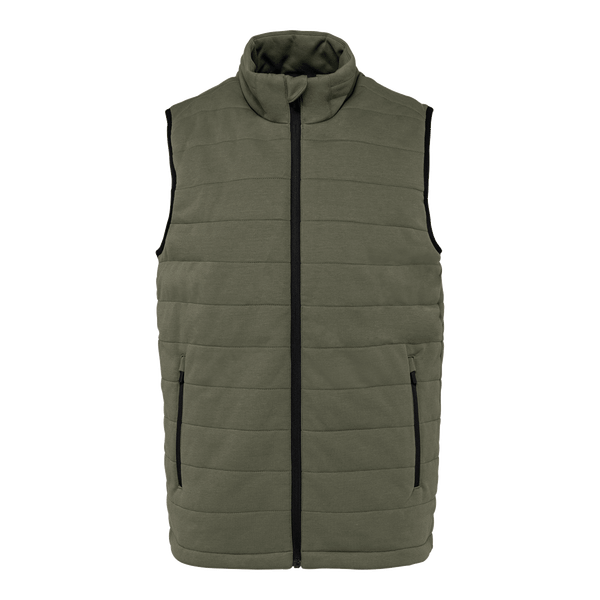 Bodywarmer Maille Pour Homme À Personnaliser En Broderie Organic Khaki