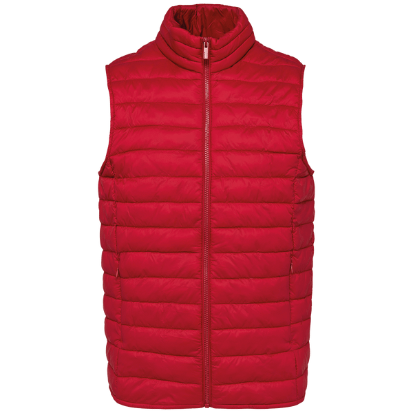 Bodywarmer Recyclé Léger Homme À Personnaliser En Broderie Hibiscus Red