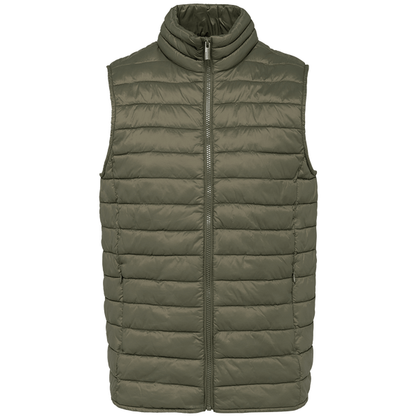 Bodywarmer Recyclé Léger Homme À Personnaliser En Broderie Organic Khaki