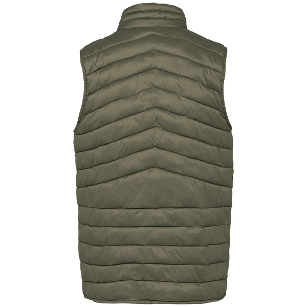 Bodywarmer recycle leger homme dos Organic Khaki