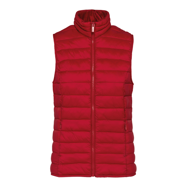 Bodywarmer Recyclé Léger Femme À Personnaliser En Broderie Hibiscus Red