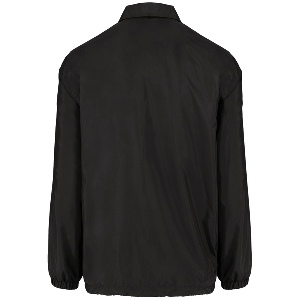 Veste coupe vent unisexe recyclee dos Black