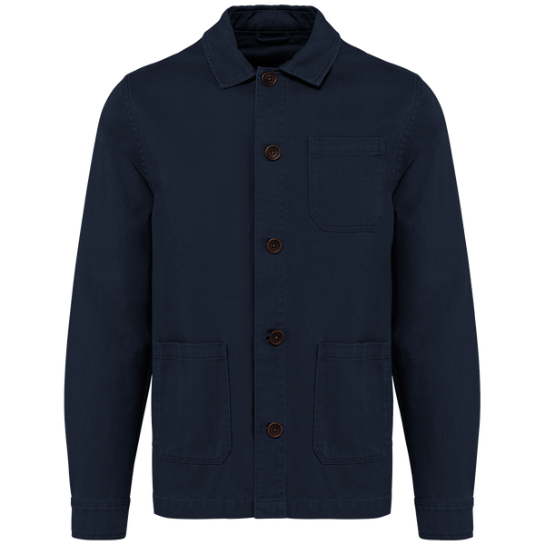 Veste Style Atelier Délavée Homme À Personnaliser En Broderie Washed Navy Blue