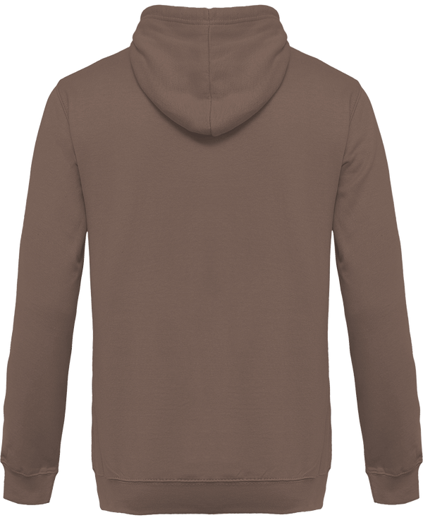 Sweat shirt a capuche homme dos Moka Brown