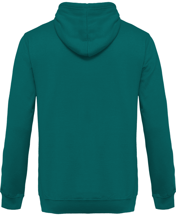 Sweat shirt a capuche homme dos Emerald Green