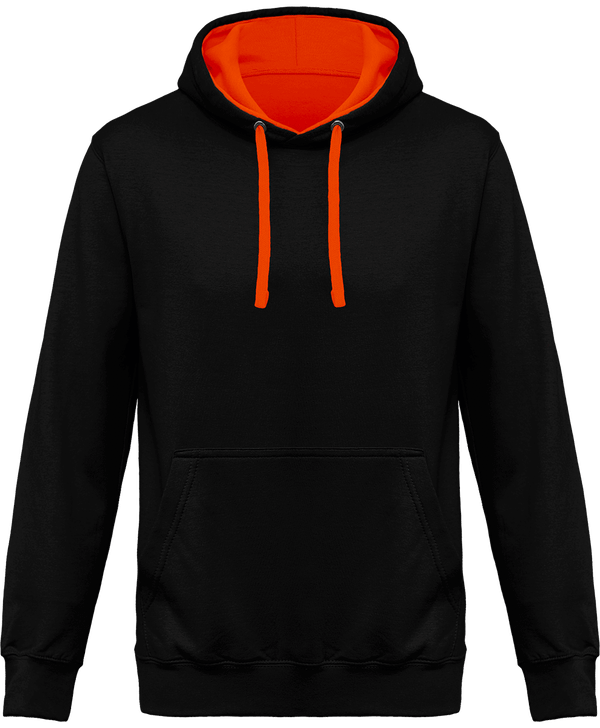 Two-Tone Hoodie Black / Orange