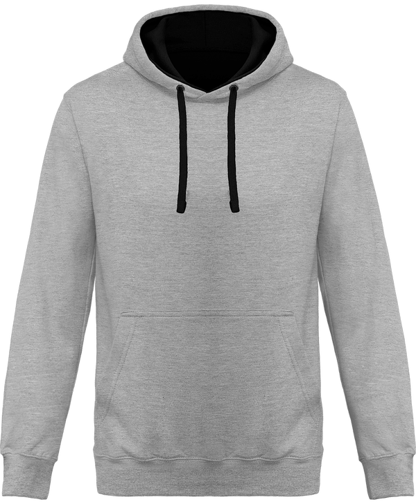 Two-Tone Hoodie Oxford Grey / Black