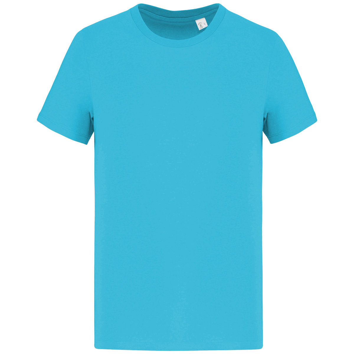 T-Shirt Manches Courtes Unisexe Bio | 100 % Coton Bio | Impression Et Broderie Light Turquoise
