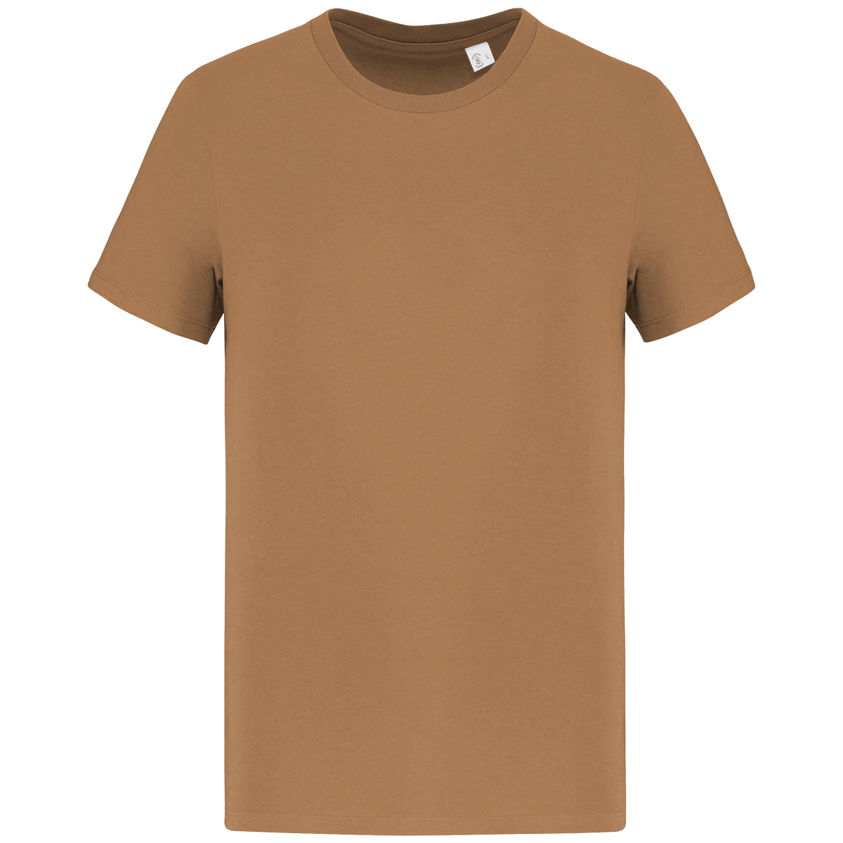 T-Shirt Manches Courtes Unisexe Bio | 100 % Coton Bio | Impression Et Broderie Dark camel