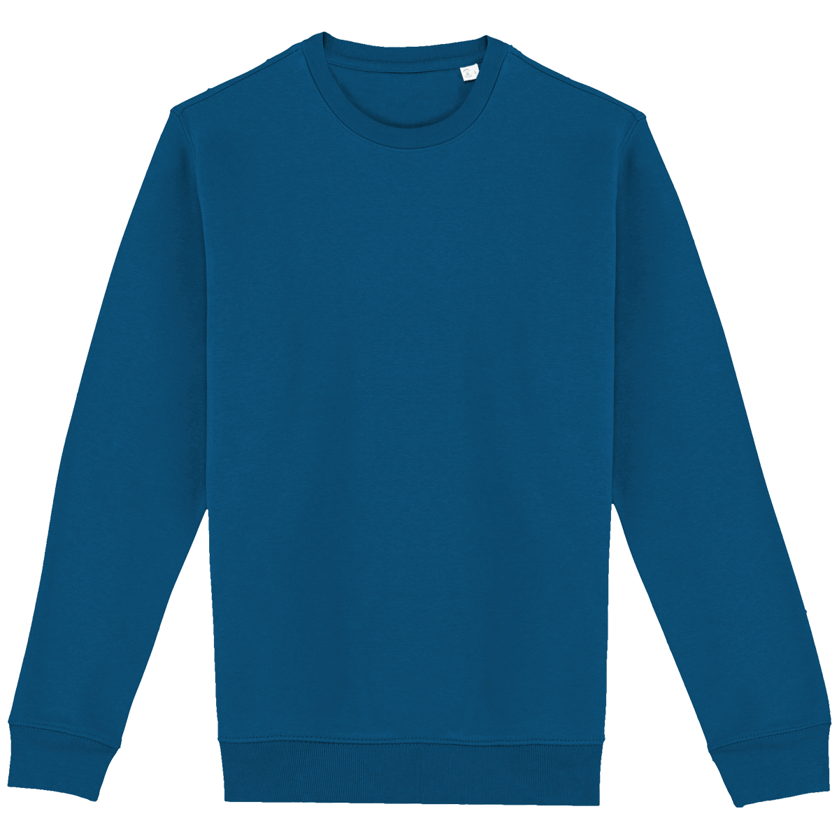 Sweat Col Rond Unisexe Biologique | Coton Bio Et Polyester Recyclé | Broderie Et Impression Blue Sapphire