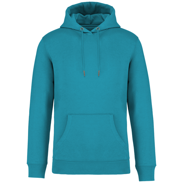 Sweat-Shirt Capuche Unisexe Bio | Coton Biologique Et Polyester Recyclé | Impression Et Broderie Adriatic Blue