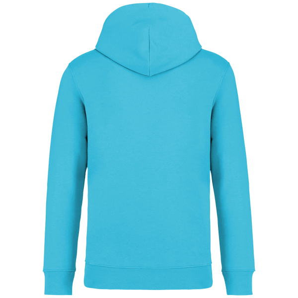 Sweat capuche unisexe bio dos Light Turquoise