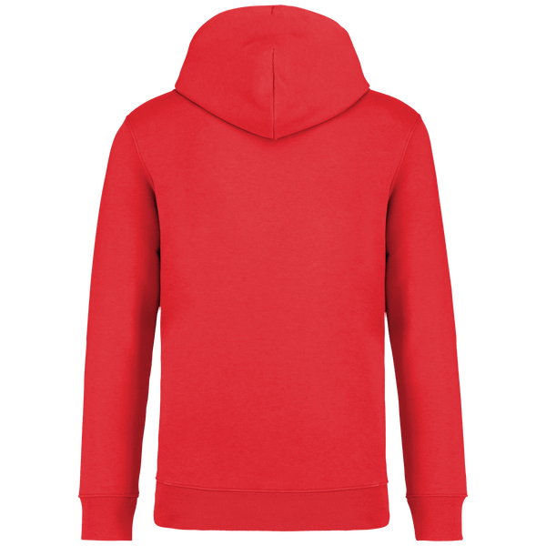 Sweat capuche unisexe bio dos Poppy Red