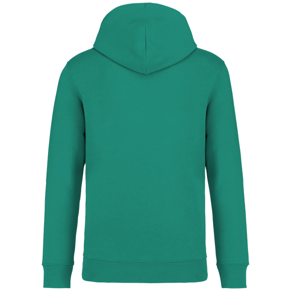 Sweat capuche unisexe bio dos Gemstone Green