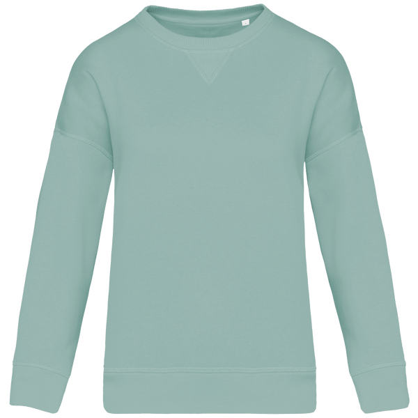 Bio-Lose Passform-Sweatshirt Damen Mit Oversize-Schnitt Und Fallenden Ärmeln Jade Green