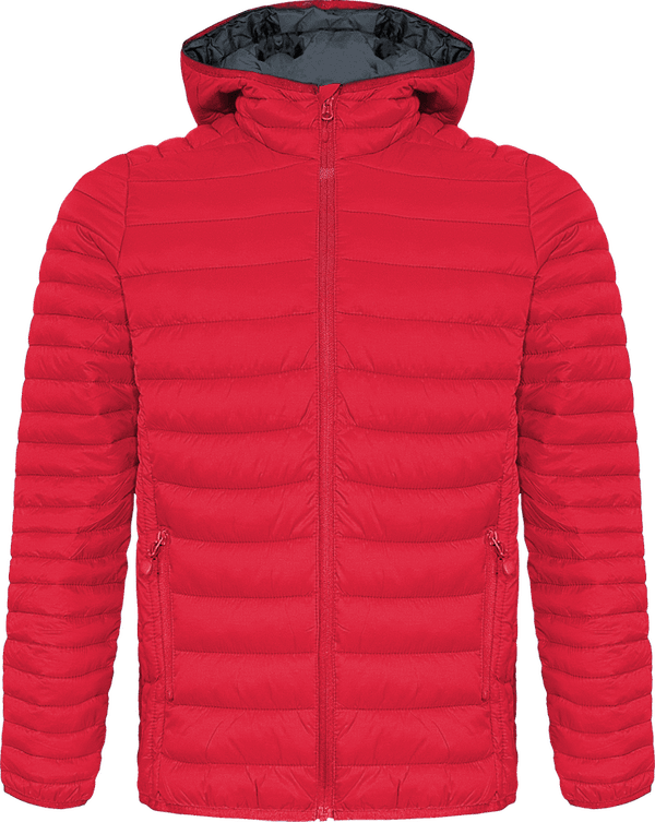 Personalisierbare Herren-Kapuzen-Daunenjacke Red