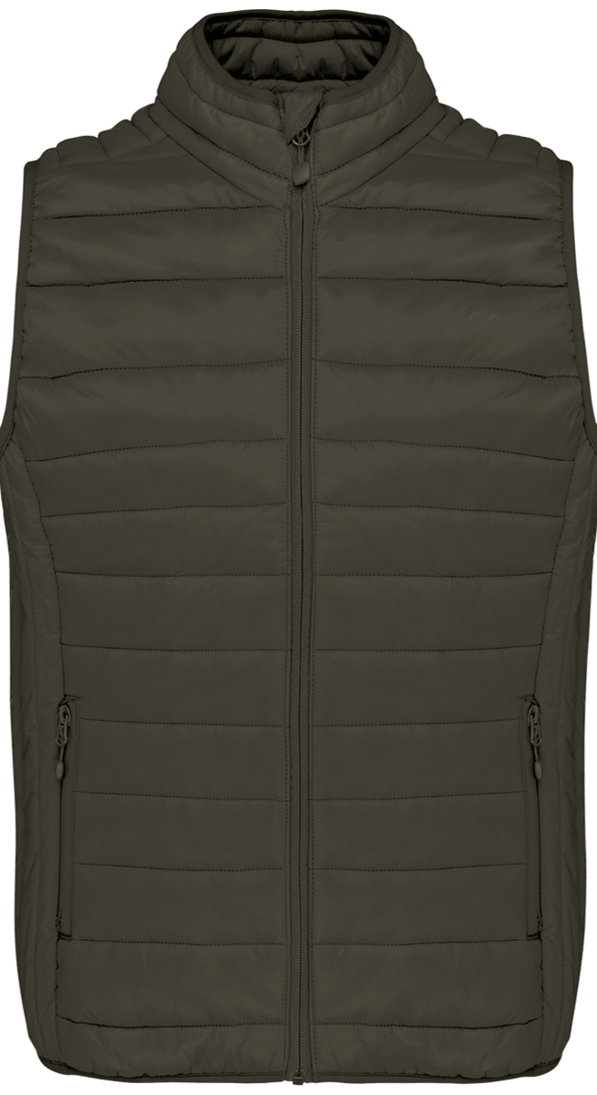 Customizable Lightweight Sleeveless Down Jacket Dark Khaki
