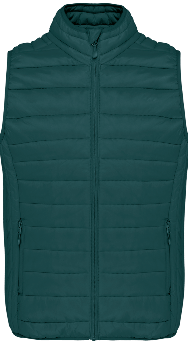 Men's Lightweight Sleeveless Down Jacket To Personalise Mineral Green