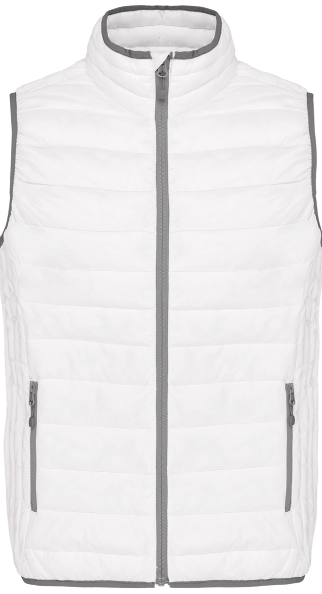 Men's Lightweight Sleeveless Down Jacket To Personalise White