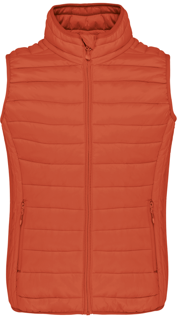 Sleeveless Lightweight Jacket Woman To Personalise Burnt Ochre