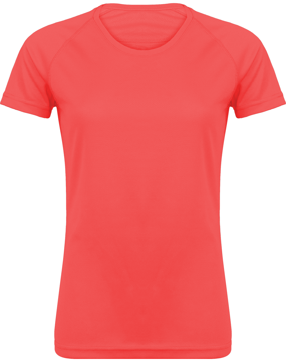 Sports Short Sleeves Shirts For Women Coral