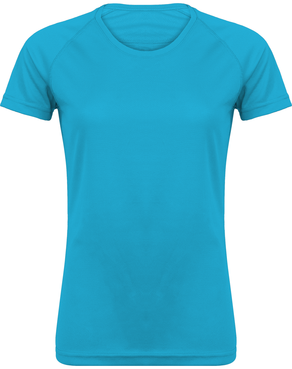 Sports Short Sleeves Shirts For Women Light Turquoise