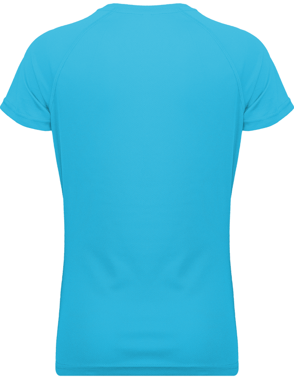 T shirt sport femme dos Light Turquoise