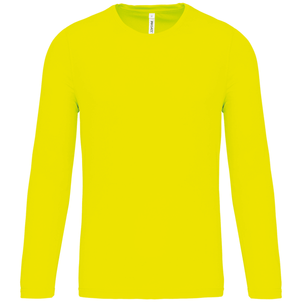 T-Shirt Sport Homme Manches Longues  Fluorescent Yellow