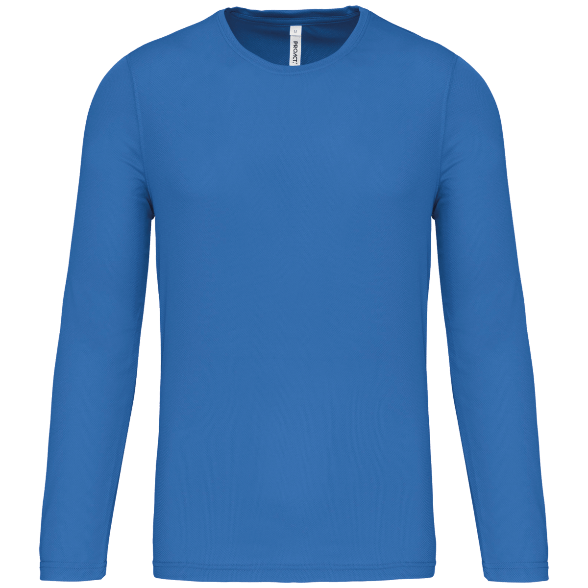 Men's Long Sleeve Sports T-Shirt Aqua Blue