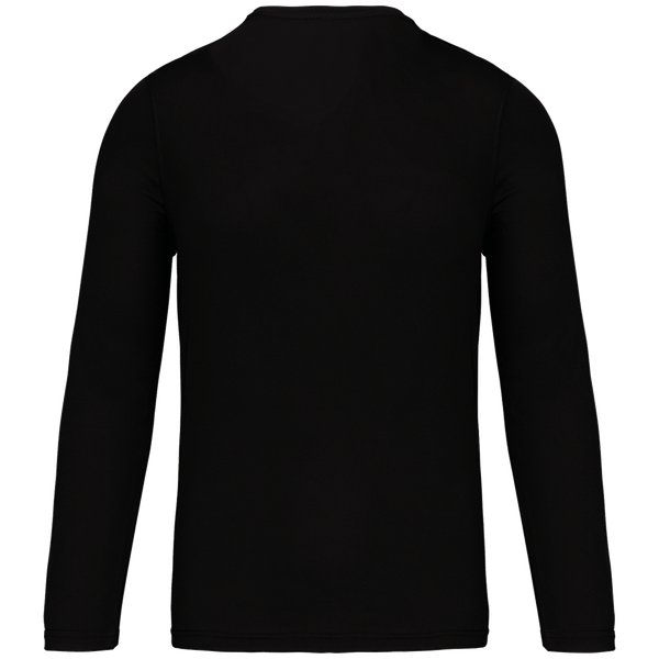 T shirt sport manches longues homme dos Black