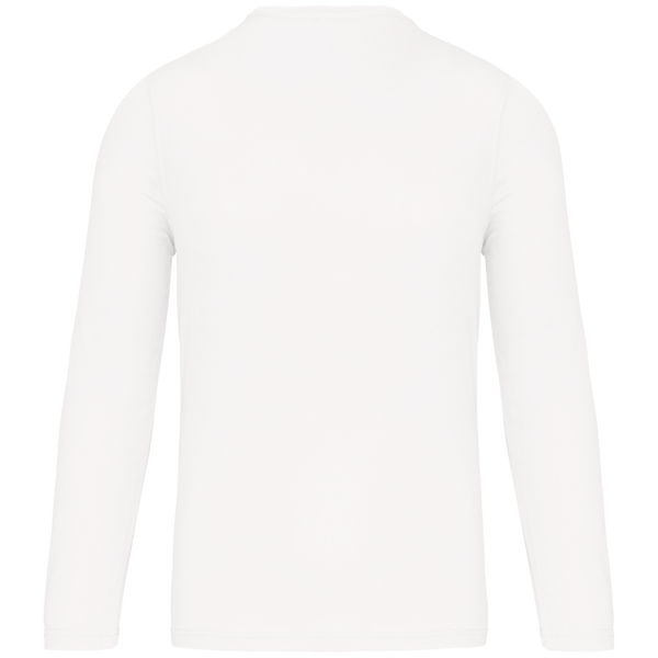T shirt sport manches longues homme dos White