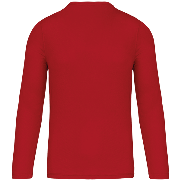 T shirt sport manches longues homme dos Red