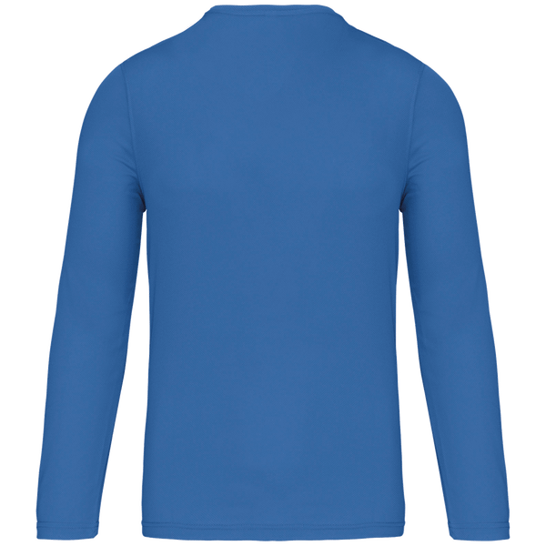 T shirt sport manches longues homme dos Aqua Blue