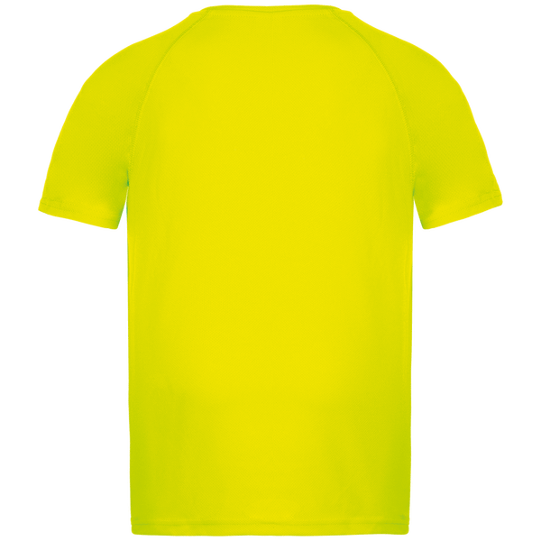 T shirt sport enfant dos Fluorescent Yellow