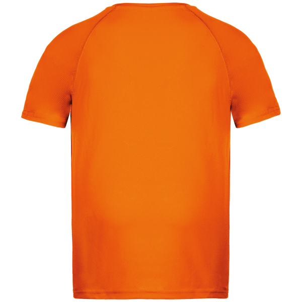 T shirt sport enfant dos Orange