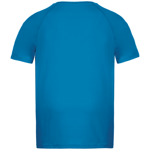 T shirt sport enfant dos Aqua Blue