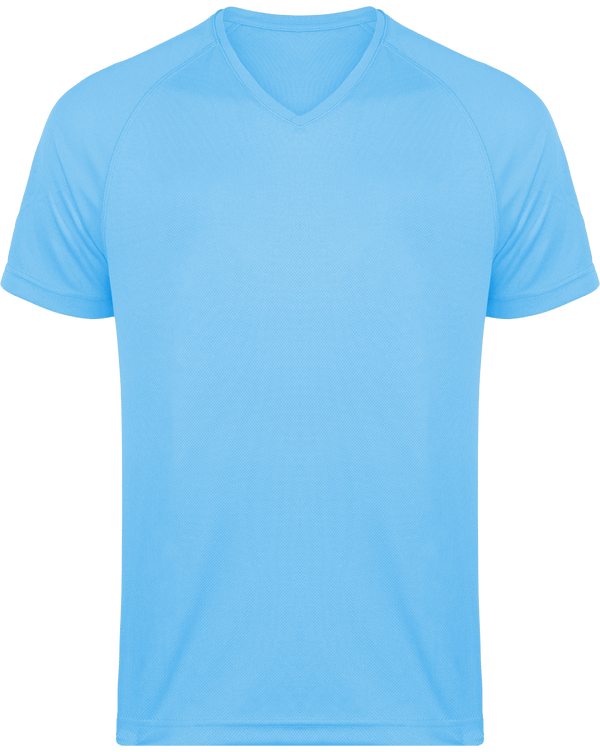 Camiseta Hombre Cuello V | Impresión Y Bordado Sky Blue