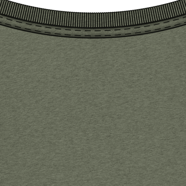 Tee shirt unisexe bio stanley creator col interieur Mid Heather Khaki
