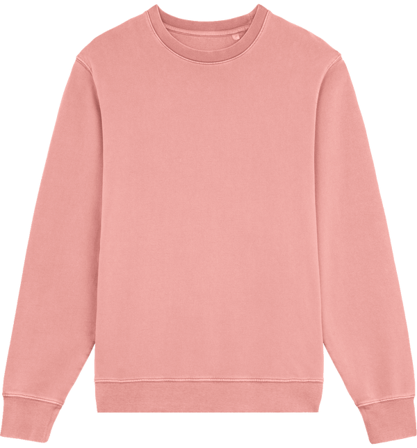 Sweatshirt col rond unisexe terry stanley stella matcher face Canyon Pink