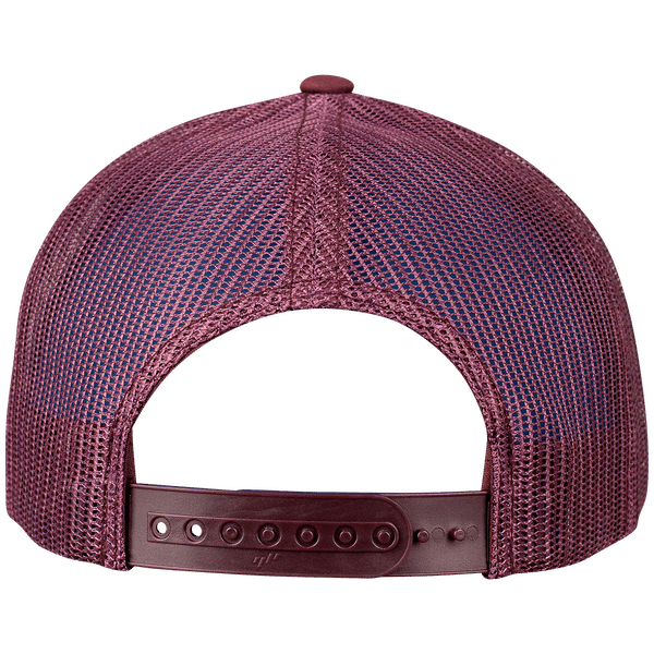 Casquette retro trucker dos maroon