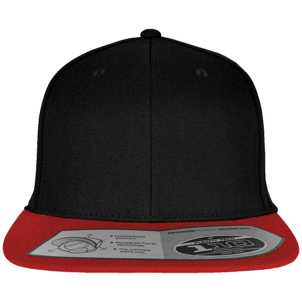 Casquette Flexfit 110 Fitted Snapback À Personnaliser En Broderie blk / red