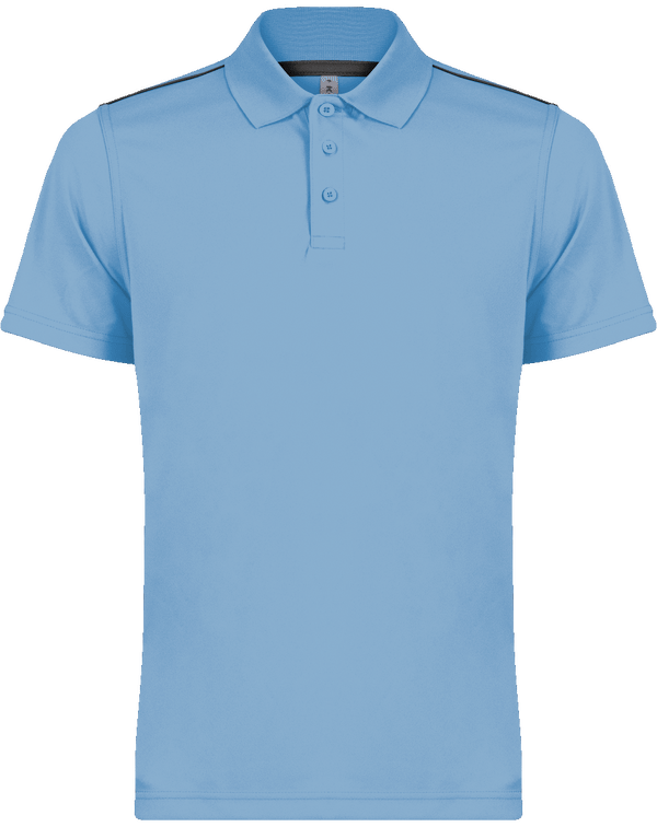 Polo Hombre Deporte Para Personalizar | Bordado Y Flex Sky Blue