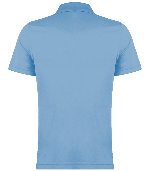 Polo homme manches courtes avec galons dos Sky Blue