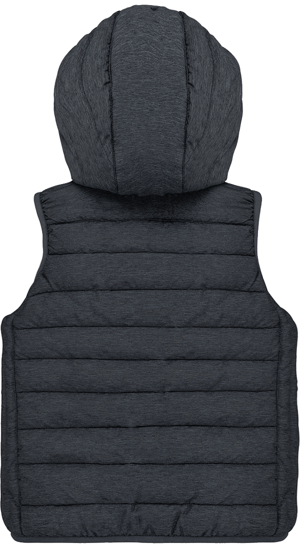 Bodywarmer a capuche enfant dos Marl Dark Grey