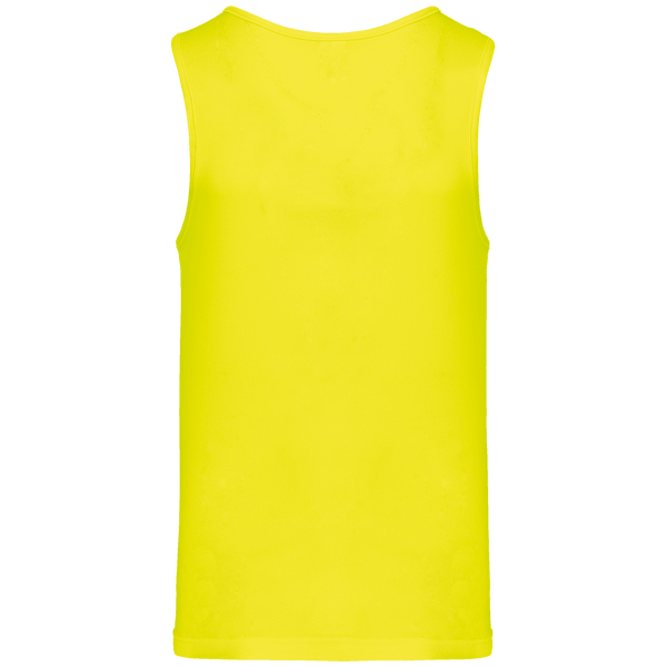 Debardeur sport homme dos Fluorescent Yellow