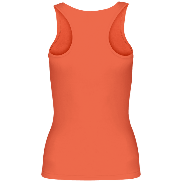 Debardeur sport femme dos Fluorescent Orange